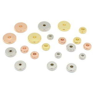 Perles d'espacement en acier inoxydable Anno Jewelry 3-10mm Or Or rose Argent pour la fabrication de bijoux DIY - Product Image 1