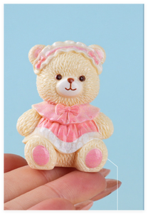 Vente en gros de petit ours personnalisé en résine pour enfant supermarché jouet figurine animale pour fille de 3 ans fournitures d'artisanat jardin - Product Image 6