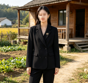 Dames Dubbelgeknoopte Kostuumset met Ingesneden Kraag <span class=keywords><strong>Blazer</strong></span> Broek Spandex/Polyester Anti-Kreuk 4 Kleuren <span class=keywords><strong>Plus</strong></span> <span class=keywords><strong>Size</strong></span> S-5XL Kantoor - Product Image 3