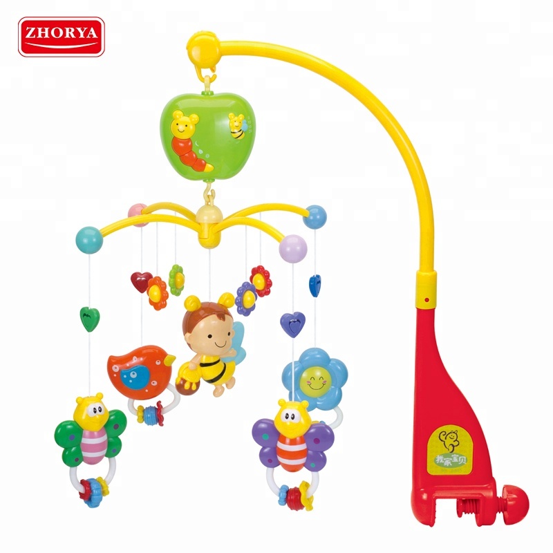 spin follow hanging sleep hanging toy baby musical mobile bed crib bell for sale