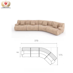 HJ HOME Moderno Muebles De Sala Tela <span class=keywords><strong>Poliform</strong></span> Ernest Sofá Sala Modular Seccional Grande Curvo Lujo Nube Sofá - Product Image 6