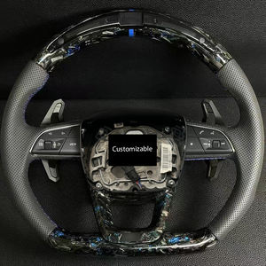 Volant <span class=keywords><strong>sport</strong></span> en fibre de carbone forgée avec écran LED et bouton de démarrage pour <span class=keywords><strong>Audi</strong></span> <span class=keywords><strong>2018</strong></span> A4/A3/A5/A6/A7/A8/<span class=keywords><strong>Q2</strong></span>/Q3/R8 - Product Image 3