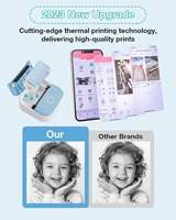 Impresora de Etiquetas Portátil Phomemo T02, 203dpi, 53mm, Inalámbrica, sin Tinta, Mini Impresora de Bolsillo para Notas y Fotos