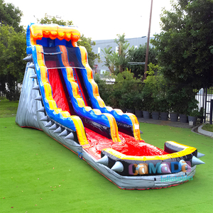 Toboggans aquatiques gonflables en marbre pour usage commercial avec piscine et zone de glisse, idéaux pour les fêtes et les entreprises - Product Image 5