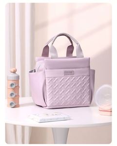 Sac fourre-tout de maternité tissé et gaufré tendance, grande capacité, imperméable, en tissu Oxford, pour mamans - Product Image 2