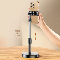 Support de téléphone portable rotatif et évolutif, support de tablette en ABS, fixation par clip, montage à 360 degrés, bureau, diffusion en direct, prise de vue aérienne