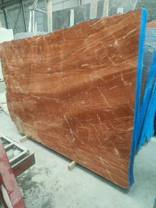 Mármol Rojo Coral Turco Directo de Fábrica, Baldosas Modernas con Vetas Carmesíes Impactantes para Pisos de Villas, Columnas Romanas y Paredes Decorativas de Lujo - Product Image 5