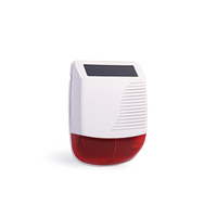 Built-in baterai Lithium bertenaga suara dan Alarm strobo Flash 433MHz nirkabel Outdoor Solar sirene keamanan rumah sirene Alarm
