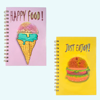 Magnifique carnet de poche A5 à spirale en PU de la série Winkey Daily, style coréen romantique, bloc-notes portable, 80 feuilles