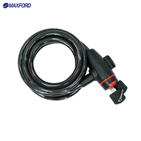 Antivol de chaîne MAXFORD pour vélo et moto, en métal, avec clés, antivol à câble en acier pour vélo, cadenas de sécurité pour trottinette électrique