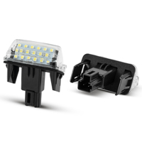 Zeal 2 pièces, éclairage de plaque d'immatriculation LED pour Toyota Camry Yaris Highlander Prius C Avalon, accessoires 18SMD blanc 6500K