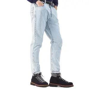 OEM men's soft light jeans denim leisure regular fit five-pocket trousers top quality men's fashion clothes luxury jeans