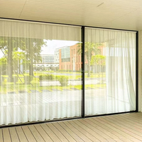 Portes coulissantes panoramiques en verre et alliage d'aluminium à cadre fin pour maisons, insonorisées, pour villas