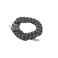 Cordon d'alimentation et rallonge électrique tressé en coton à 2 broches pour fer à repasser, spécialement conçu pour le Moyen-Orient (Dubaï)
