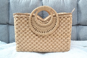 Nouveau <span class=keywords><strong>sac</strong></span> de plage élégant de style bohème, pochette rétro en rotin, <span class=keywords><strong>sac</strong></span> à bandoulière, <span class=keywords><strong>sac</strong></span> fourre-tout d'été, grande capacité, sacs à main à poignée ronde - Product Image 2