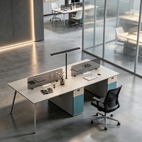 Cloisons de bureau commerciales en bois pour postes de travail 2, 4 ou 6 personnes – Bureaux informatiques durables pour personnel, idéaux pour le télétravail et l'aménagement de bureaux à domicile ou d'appartements