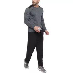 <span class=keywords><strong>DDP</strong></span> envío nuevo estilo moda hombres gimnasio camisa manga larga cuello redondo poliéster Spandex secado rápido impreso venta al por mayor gimnasio camisas 2025 - Product Image 5