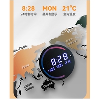 Reloj de Pared de Diseño Nórdico para el Hogar, Reloj de Pared Moderno y Minimalista, Reloj de Pared Creativo con Mapa del Mundo para Sala de Estar