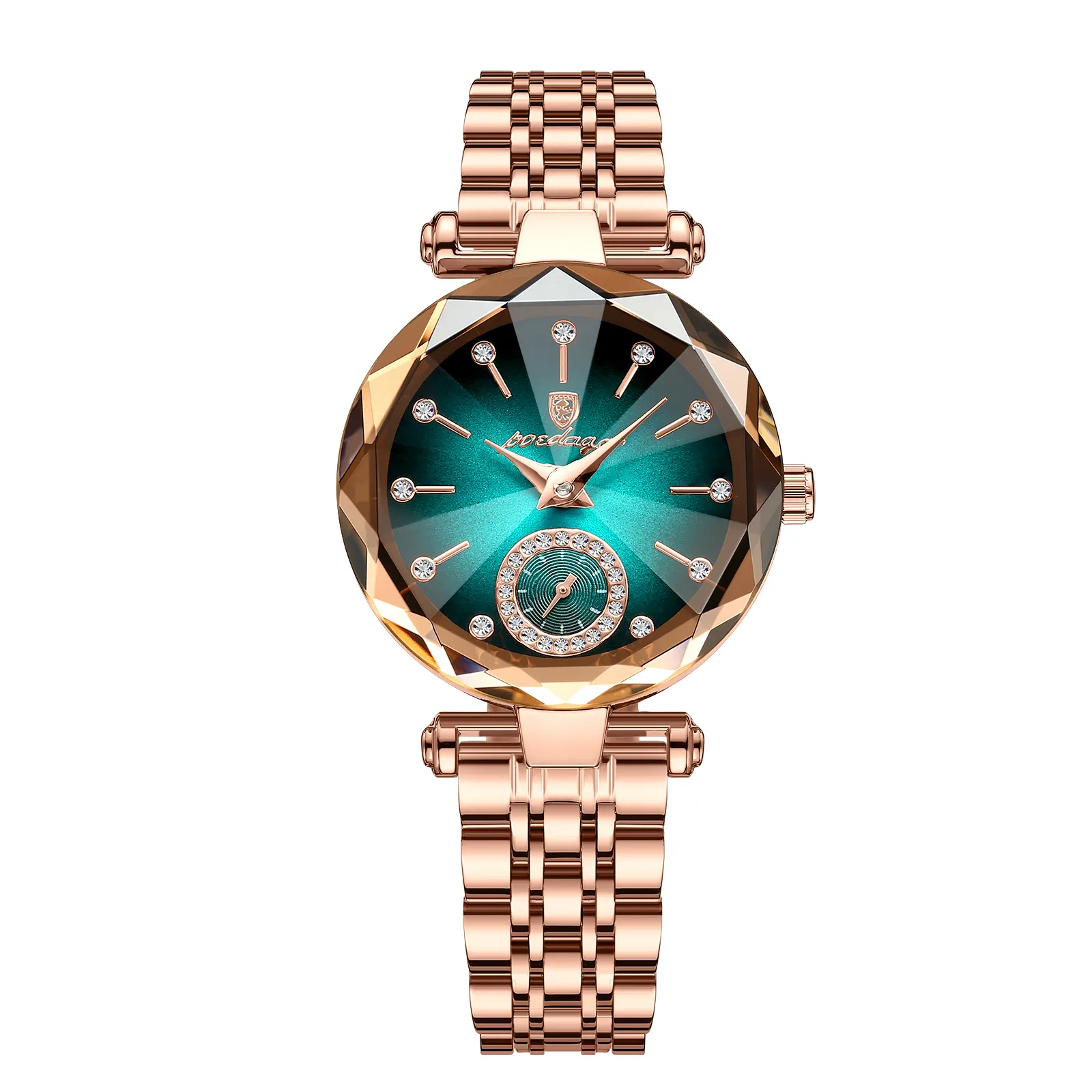 POEDAGAR Watch for Women 719 Luxury Jewelry Design Rose Gold Steel Quartz Wristwatches Waterproof Fashion Top Brand Ladies Watch
