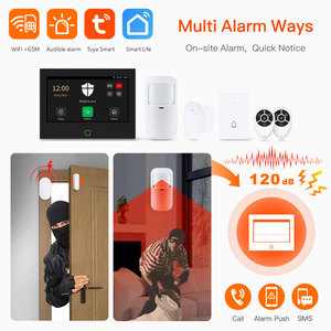 Kit de système d'alarme domestique intelligent Tuya WiFi 4G GSM avec écran tactile IPS de 7 pouces, alarme antivol sans fil et filaire PST-H700-4GG - Product Image 3