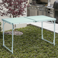 Pieds de table pliants ménagers super légers à hauteur réglable pour dîner en plein air BBQ Camping Table & Chair Set