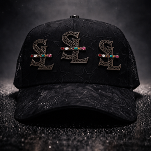 Gorras de Béisbol Personalizadas al por Mayor Rico Hats de 5 Paneles con Forro de Satén Negro, Sombrero La Chrome Rose Gold Barbas Hats - Product Image 2