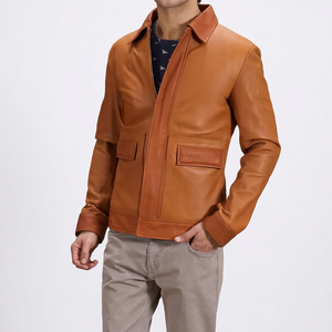 Unique <b>Men</b> Custom Genuine Leather Motorcycle <b>Jacket</b> Stylish Slim Fit Casual Premium Quality Winter Windproof Breathable - Product Image 1