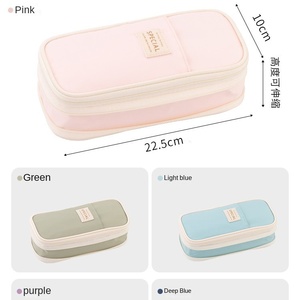 Grenzüberschreitendes Hochkapazitäts-<span class=keywords><strong>Angoo</strong></span>-Stoff-Federmäppchen Schreibwaren-Organizer für Jungen Mädchen Mittelschüler - Product Image 5