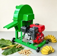 Machine à déchiqueter les tiges de banane à haute productivité, hacheuse multifonctionnelle de pailles de maïs à essence
