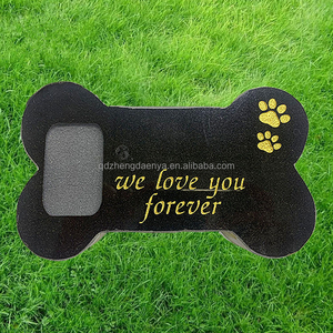 Aandenkensteen voor huisdieren in moderne Europese stijl, met fotolijstje voor hond of kat, hulp bij het verliezen van een huisdier, tuin-grafsteen - Product Image 2