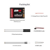 Récepteur radio PWM 12 canaux ER12 Dual RF Gemini ExpressLRS pour modèles d'avions et de jets à grande échelle