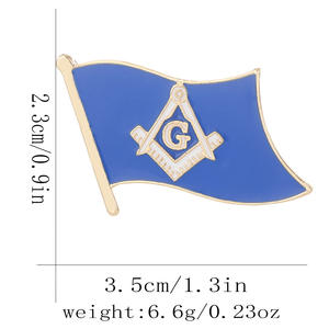 थोक लैपल चिकोनिक धातु पिन स्टॉक में सोने के राजनिक तामचीनी पिन - Product Image 6