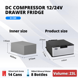 Colku Dc-23dr 12v Drawer <b>Fridge</b> Freezer Built-in Removable 23l Shockproof Design Car <b>Fridges</b> Dc-23dr Drawer <b>Fridge</b> 12v - Product Image 5