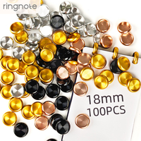 Disques métalliques personnalisés de 18 mm (0,75 pouce), lot de 100 anneaux de reliure en aluminium pour carnets, agendas et albums à disques.