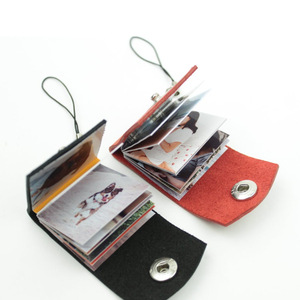 Pet photo keychain, leather <b>mini</b> photo album <b>bag</b>, DIY 1-inch photo album, Father's Day gift. - Product Image 2