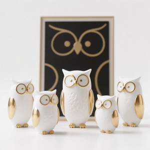 Portarotolo a Forma di Gufo Personalizzato - Resina Dipinta a Mano 3D con Logo, Articoli da Bagno Autorizzati e Decorazione Promozionale - Product Image 4