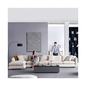 Design moderno L Forma Lounge Suite Vermelho Branco Sofá Nordic Livinroom Mobiliário Sofá Set Para Home Sala Conjuntos