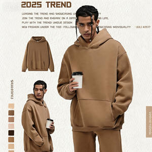 Conjunto de Sudadera con Capucha Unisex, Casual, Extra Grande, de Lujo, de Alta Calidad, de Algodón Sólido, Transpirable, con Estampado Técnico Personalizado, para Invierno - Product Image 3