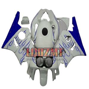 Kit de carrocería para <span class=keywords><strong>HONDA</strong></span> <span class=keywords><strong>CBR</strong></span> 400RR 400CC <span class=keywords><strong>400</strong></span> RR <span class=keywords><strong>CC</strong></span> 88-89 CBR400RR NC23 88 89 llamas azules 77No.86 CBR400 RR 1988 1989 Carenado - Product Image 1