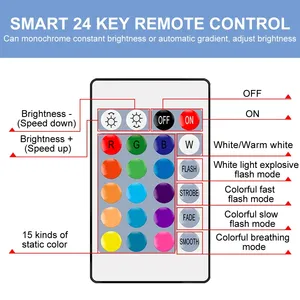 Remote Control RGBW G45 E27 Led Smart Bulb AC85-265V 6W 24 Key Dimming Color Lights Suitable For Party Bars