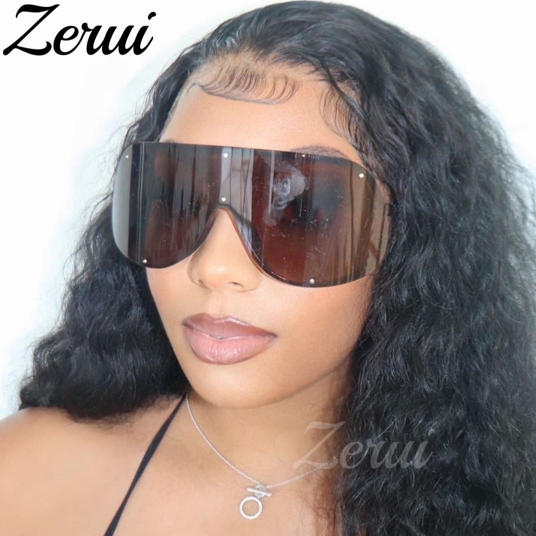 Oversized Rimless Shield Sunglasses - Fashion & Protection display picture 1