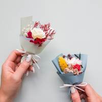 Bouquet de fleurs séchées naturelles de haute qualité, idées cadeaux pour la remise des diplômes, Noël, la Saint-Valentin, fleurs éternelles, longue durée, 3 à 5 ans