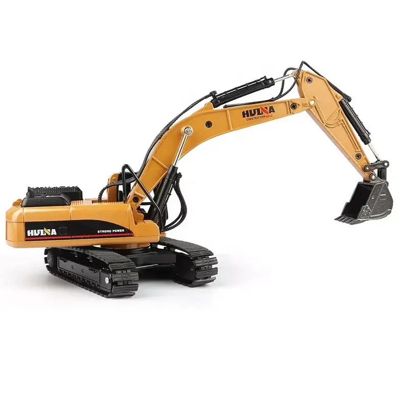 Huina 1710 1:50 Skala Diecast Mesin Mobil Die-Cast Logam Truk Die Cast Penggali Kendaraan Mainan Mini 1:50th Paduan Excavator 1/50