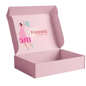 Boîte d'emballage d'expédition écologique en papier <span class=keywords><strong>kraft</strong></span> rose en carton ondulé imprimé en couleur Boîtes postales personnalisées - Product Image 4