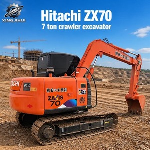 Excavadora Hidráulica de Orugas Mini Usada Hitachi ZAX70 de 7 Toneladas, Modelo 2023, Caja de Cambios Yanmar, Maquinaria para Inspección de Video y Reportes, en Stock - Product Image 1