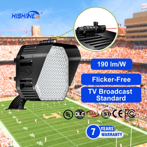Hishine Hi-shoot LED Stadium Floodlight Waterproof Outdoor High Bright Motion Sensor Warm White Light Aluminum Body AC Power - Product Image 1