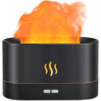 Diffuseur d'huiles essentielles à flamme simulée, humidificateur d'air 180 ml, vente chaude, lumière LED portable, diffuseur d'arômes pour la maison