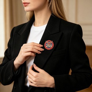 250周年纪念胸针 - 环保合金水钻珐琅别针，美国爱国纪念首饰 - Product Image 3