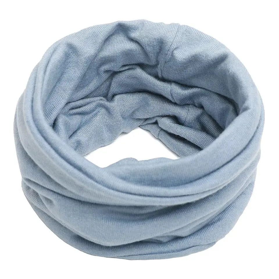 Best selling warm neck loop snood pure color plain snood scarf warm wool knitting infinity scarf for woman