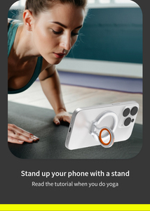 Support de <span class=keywords><strong>téléphone</strong></span> magnétique premium ATB avec <span class=keywords><strong>anneau</strong></span> en silicone souple et design pliable en alliage d'aluminium - Product Image 4